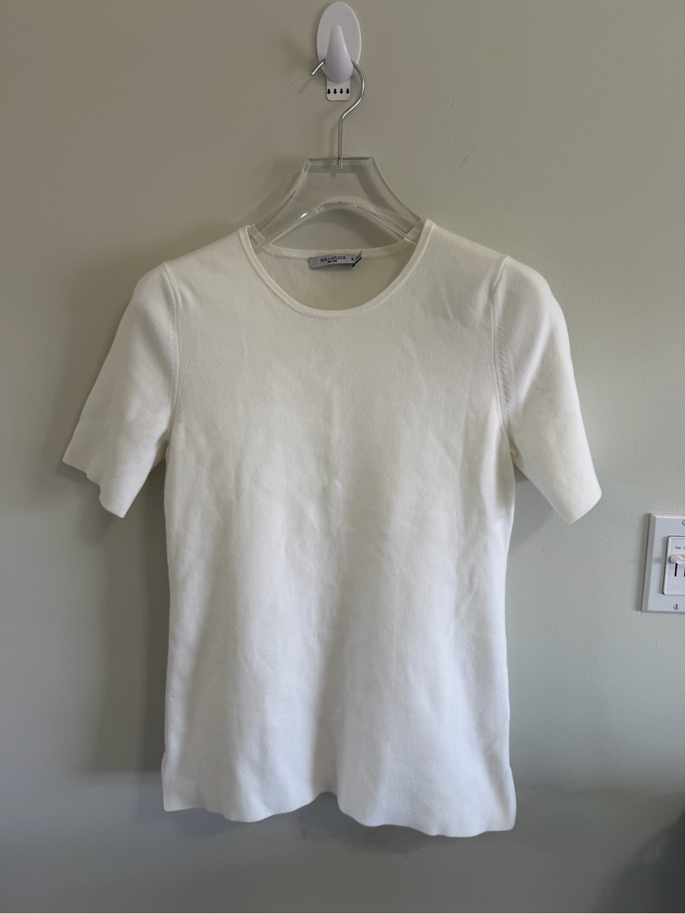 M.M.LaFleur The Choe Top in Eco 365Knit - Ivory Off-White Crewneck Size Medium